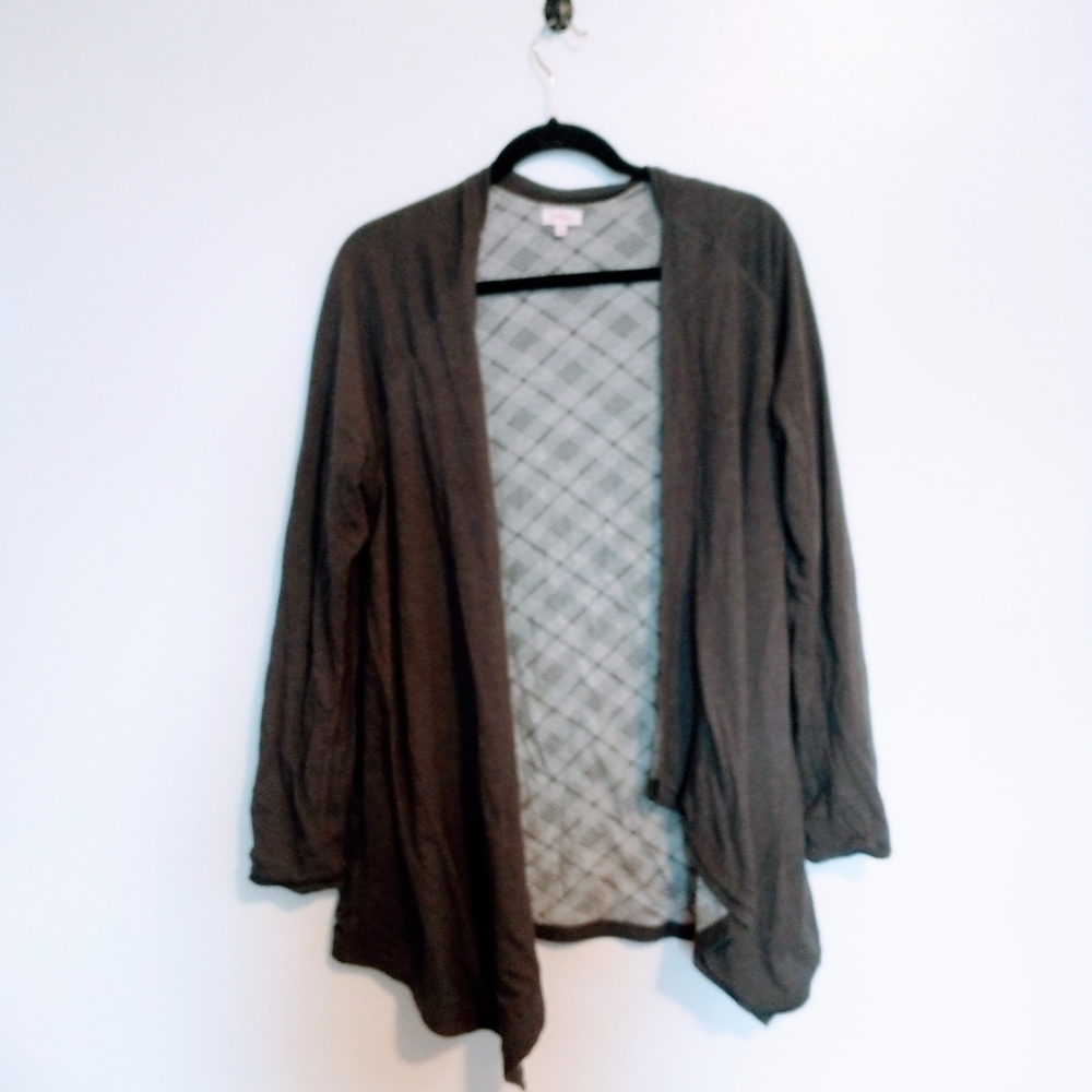Pixley long sleeve grey draped cardigan size xl